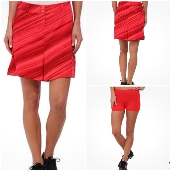 Nike Golf Speed Stripe Skort Red Women’s Size 4 Dri-FIT Stretch Pockets NWT $85 - Picture 1 of 16